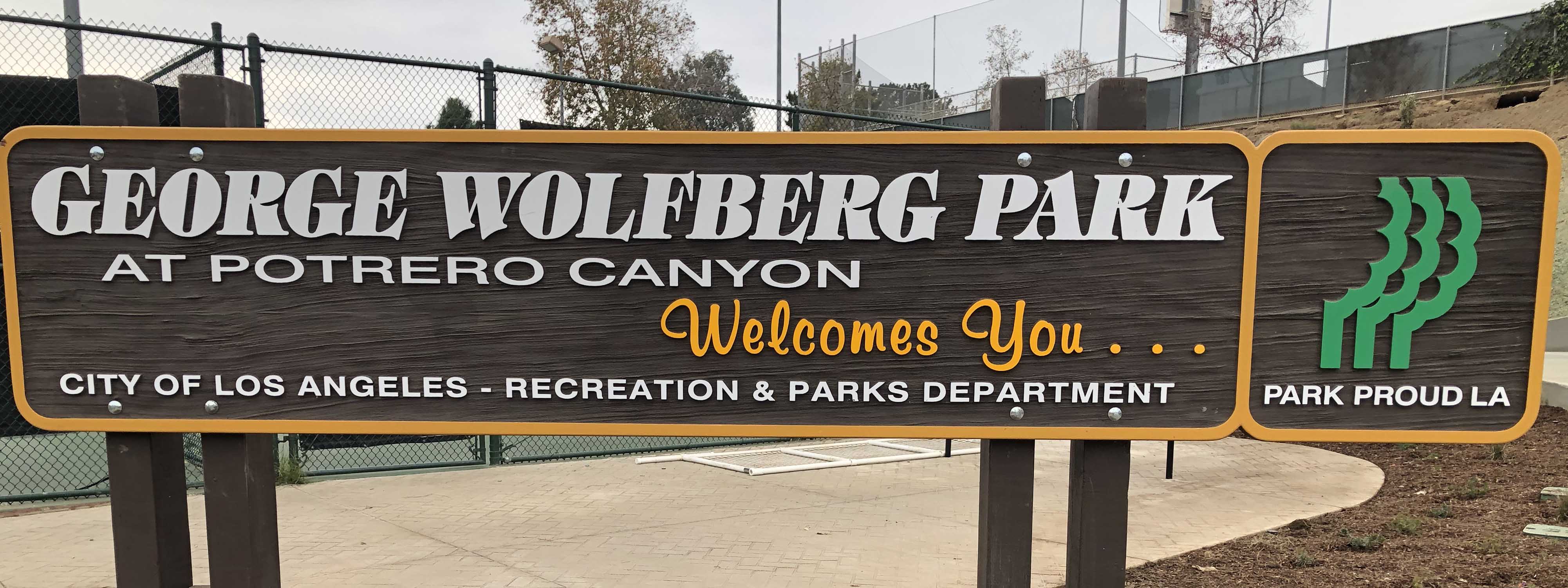 George Wolfberg Park at Potrero Canyon grand opening event, at former Potrero Canyon Park